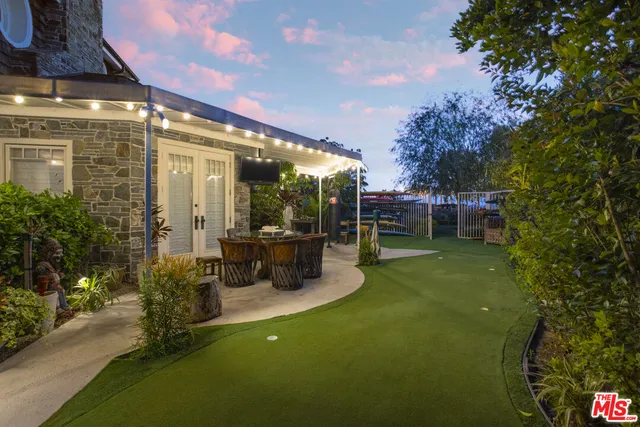 an outdoor space with patio