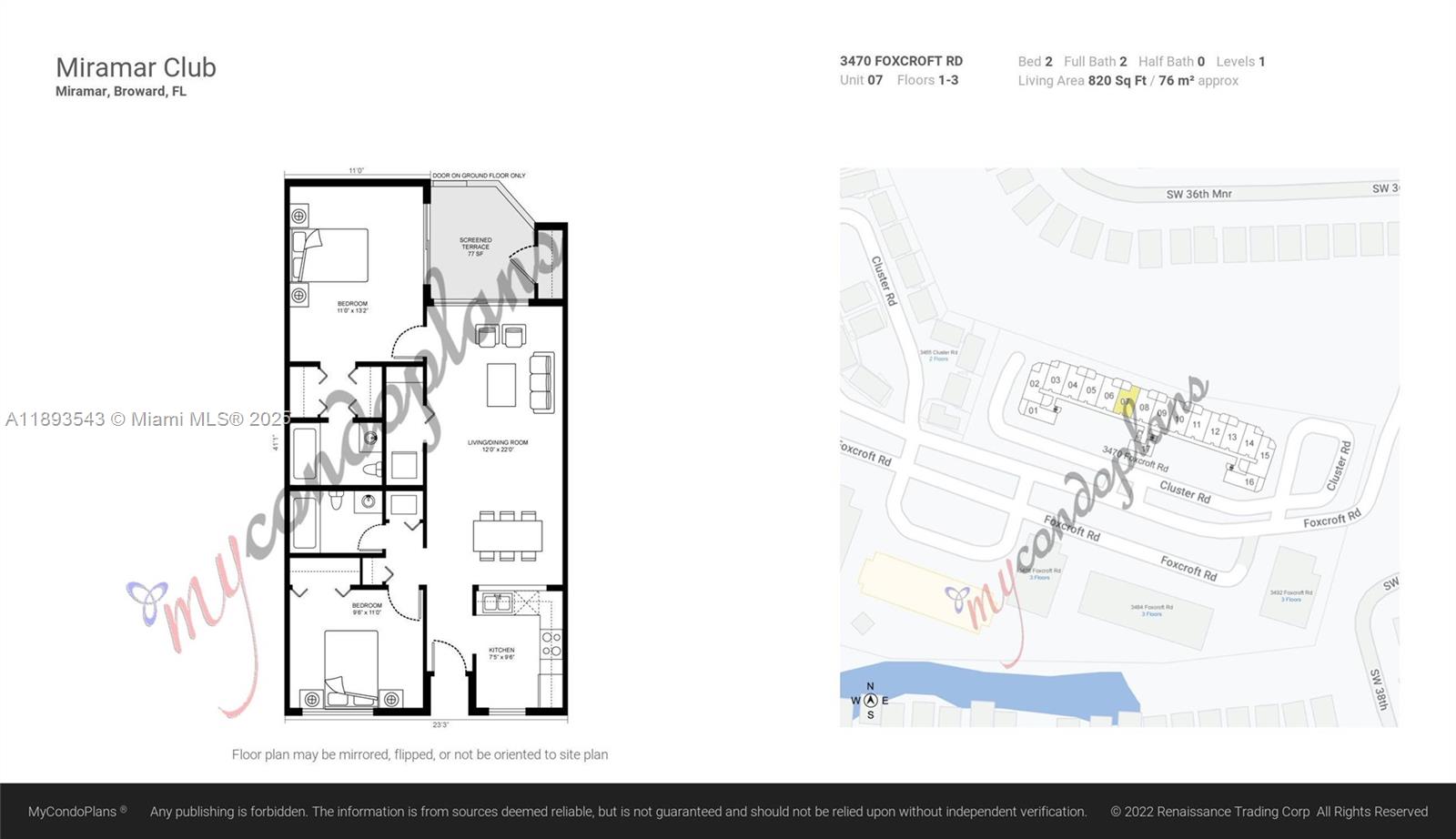 3470 Foxcroft Road, Unit 307 Miramar, FL 33025 - Photo 12 of 12 a view of a floor plan