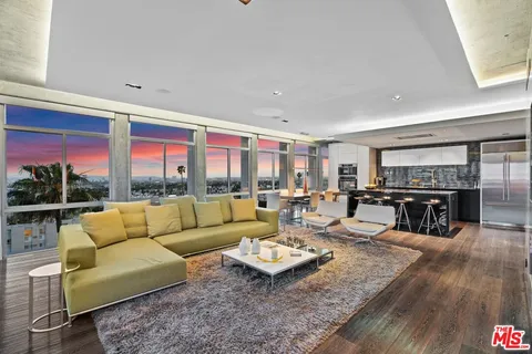 a view of a city with tall buildings