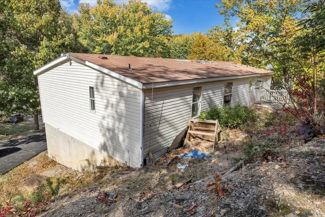a backyard of a house
