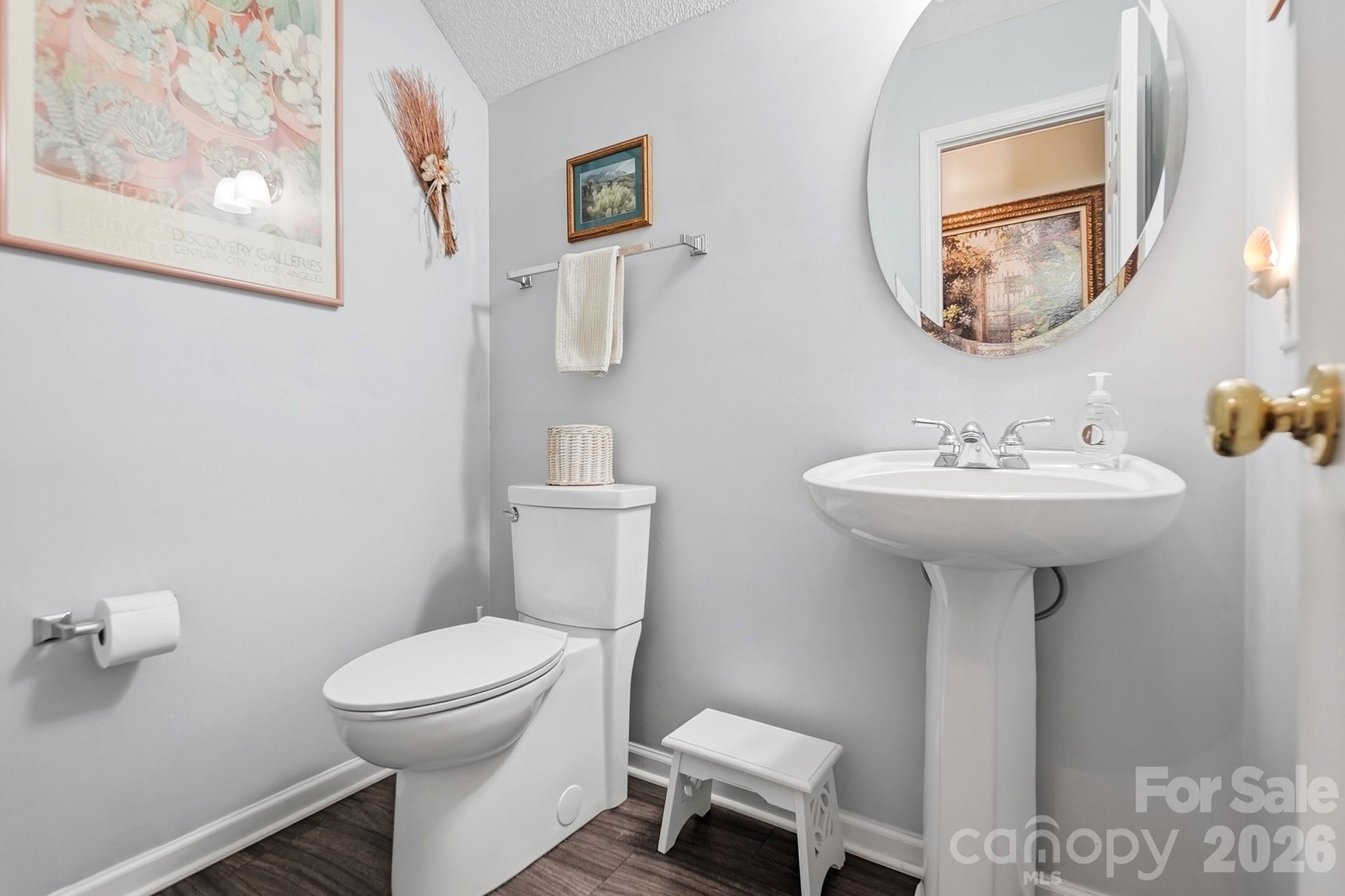 442 Sugar Maple Drive Tega Cay, SC 29708 - Photo 15 of 48 a bathroom with a toilet a sink and a mirror