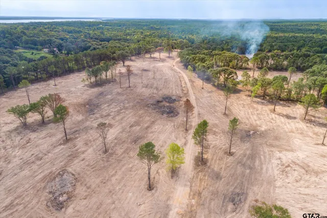 a view of a lake with beach and mountain view