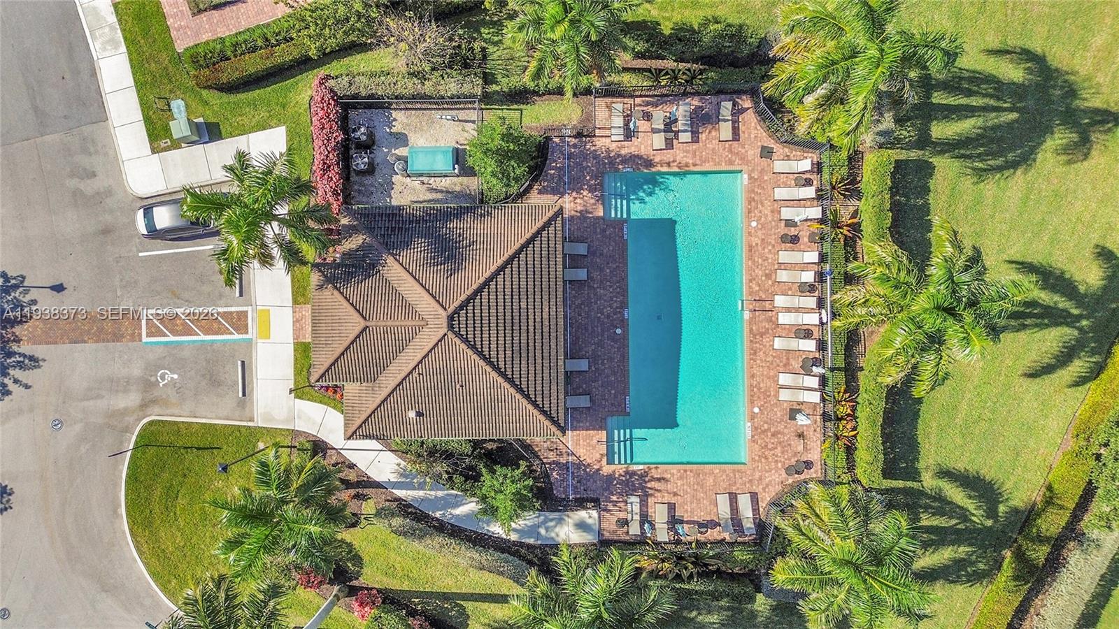 9145 Passiflora Way Boca Raton, FL 33428 - Photo 42 of 54 an aerial view of a house with a yard and potted plants