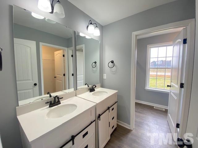 151 Mamie Road Benson, NC 27504 - Photo 21 of 33 a bathroom with a sink double vanity and a mirror