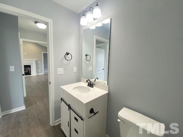 151 Mamie Road Benson, NC 27504 - Photo 28 of 33 a bathroom with a sink a toilet and mirror