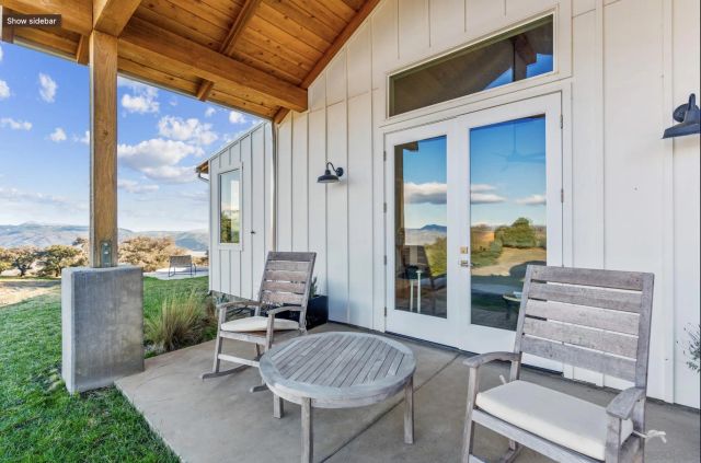 a view of swimming pool from a balcony