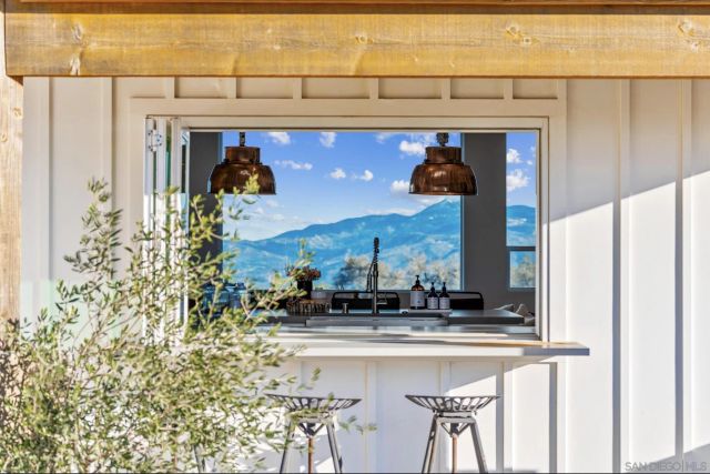 a view of city and mountain