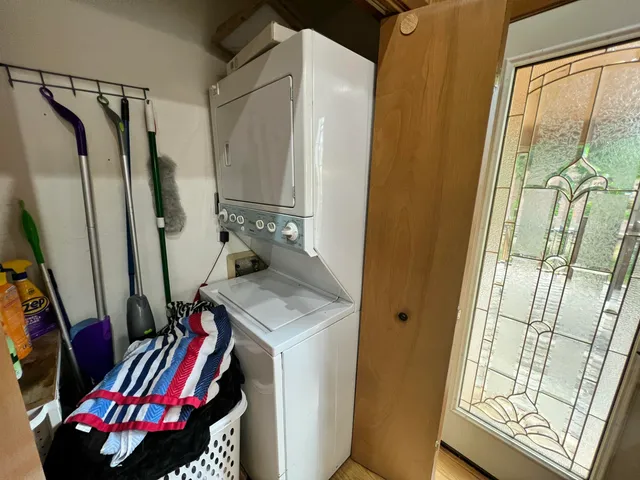 a view of a chairs and tables in the patio