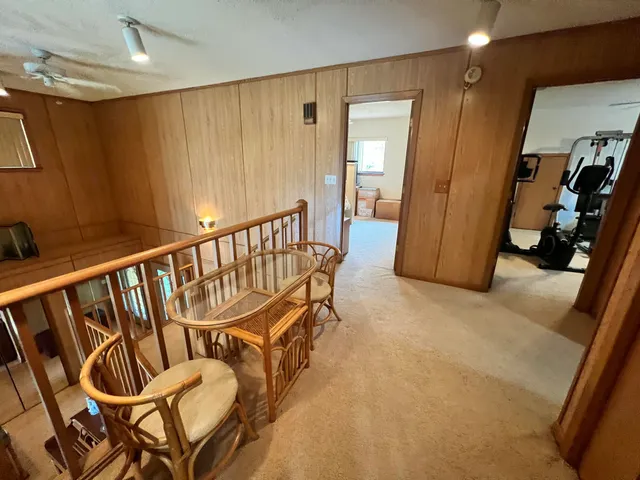 a view of a swimming pool and an ocean view