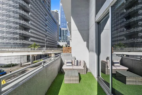 a view of a city from a balcony