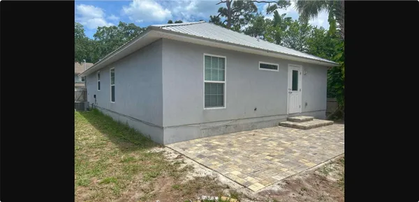 a backyard of a house