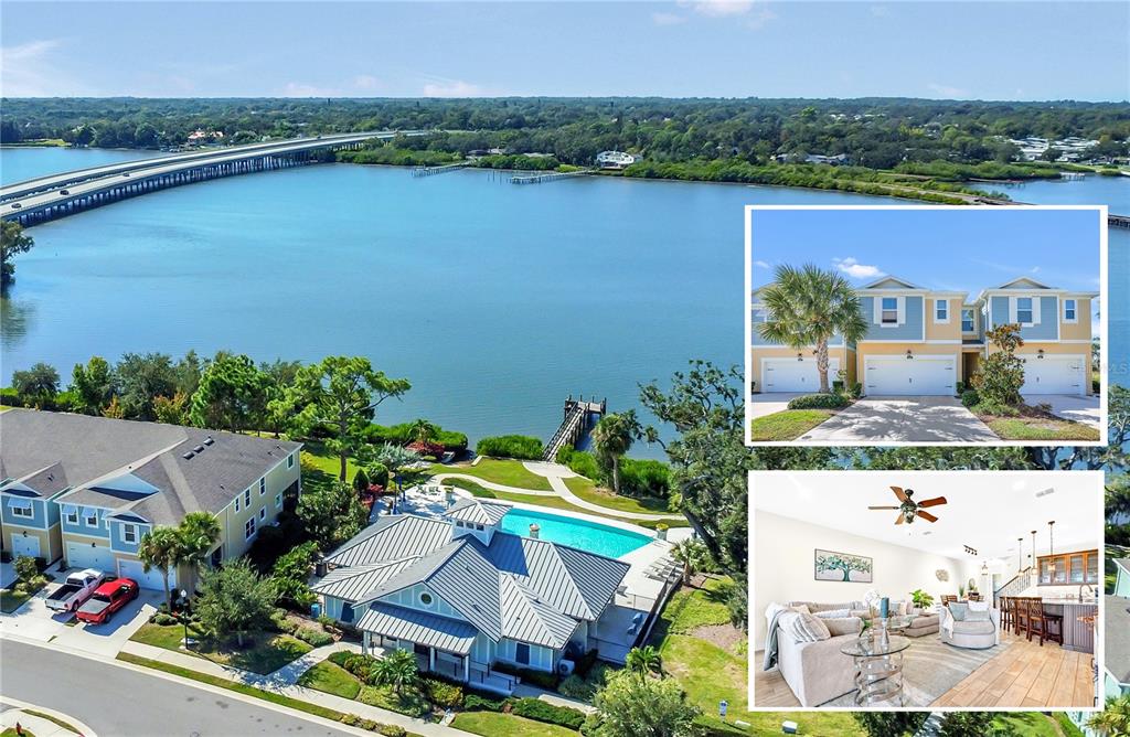 9009 Palm Key Avenue Oldsmar, FL 34677 - Photo 1 of 38 an aerial view of a house with a garden and lake view