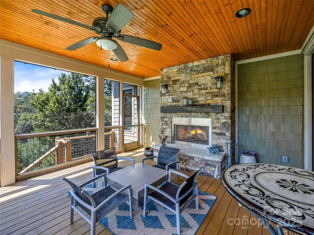 a outdoor space with patio furniture