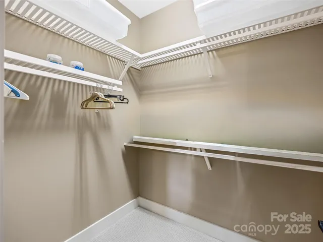 a close view of closet