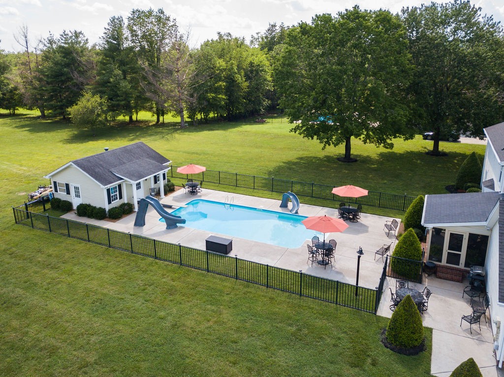 205 Spring Valley Road Hendersonville, TN 37075 - Photo 47 of 51 an aerial view of a house with garden space and trees