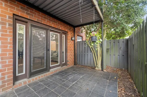 a view of a porch