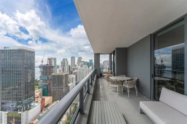 a view of city with terrace