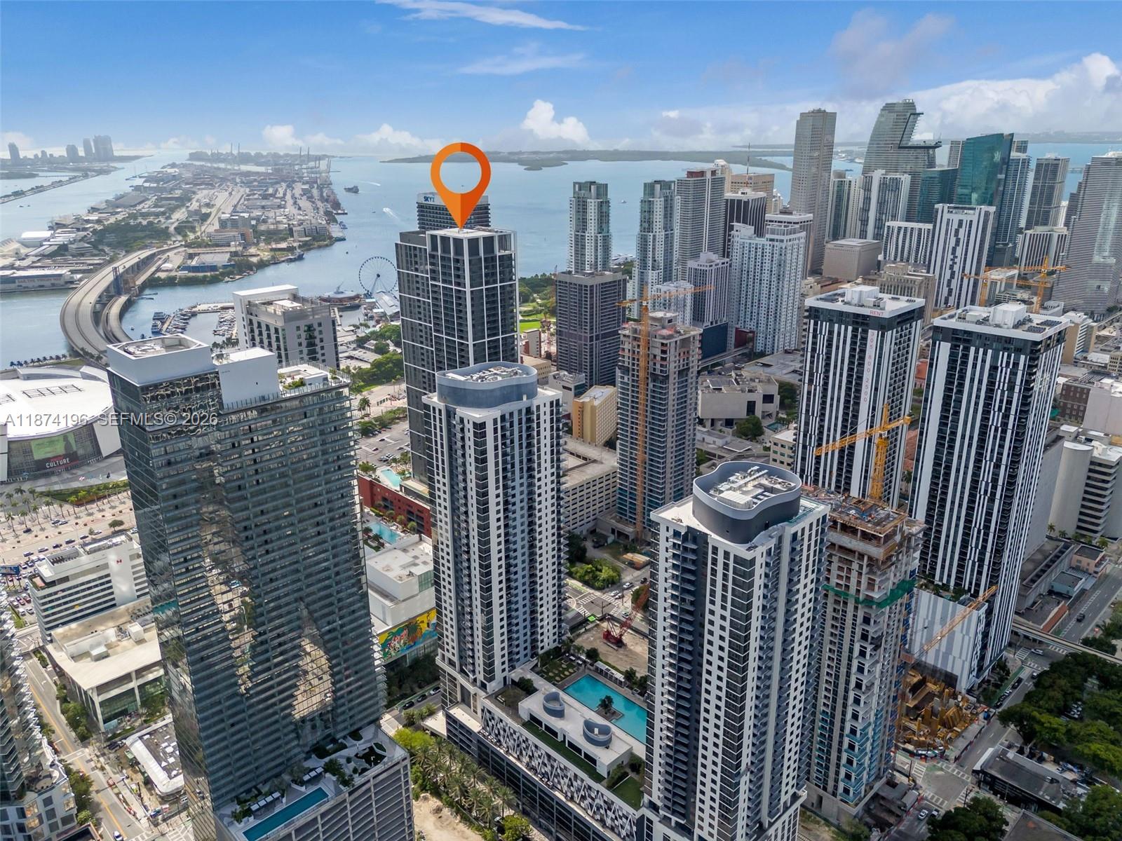 159 Northeast 6th Street, Unit 4016 Miami, FL 33132 - Photo 40 of 50 a view of city from balcony