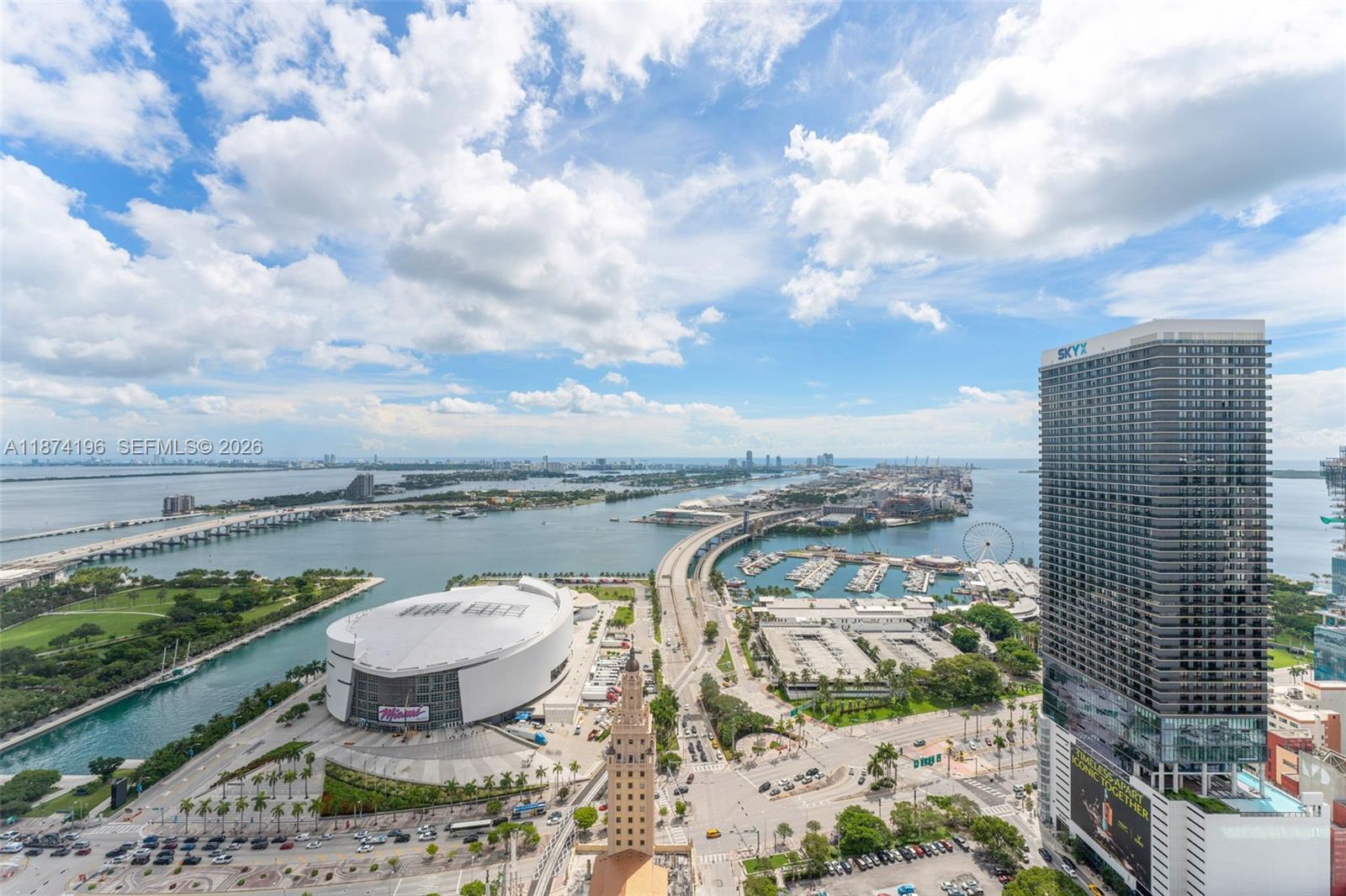 159 Northeast 6th Street, Unit 4016 Miami, FL 33132 - Photo 4 of 50 a view of a city from a lake