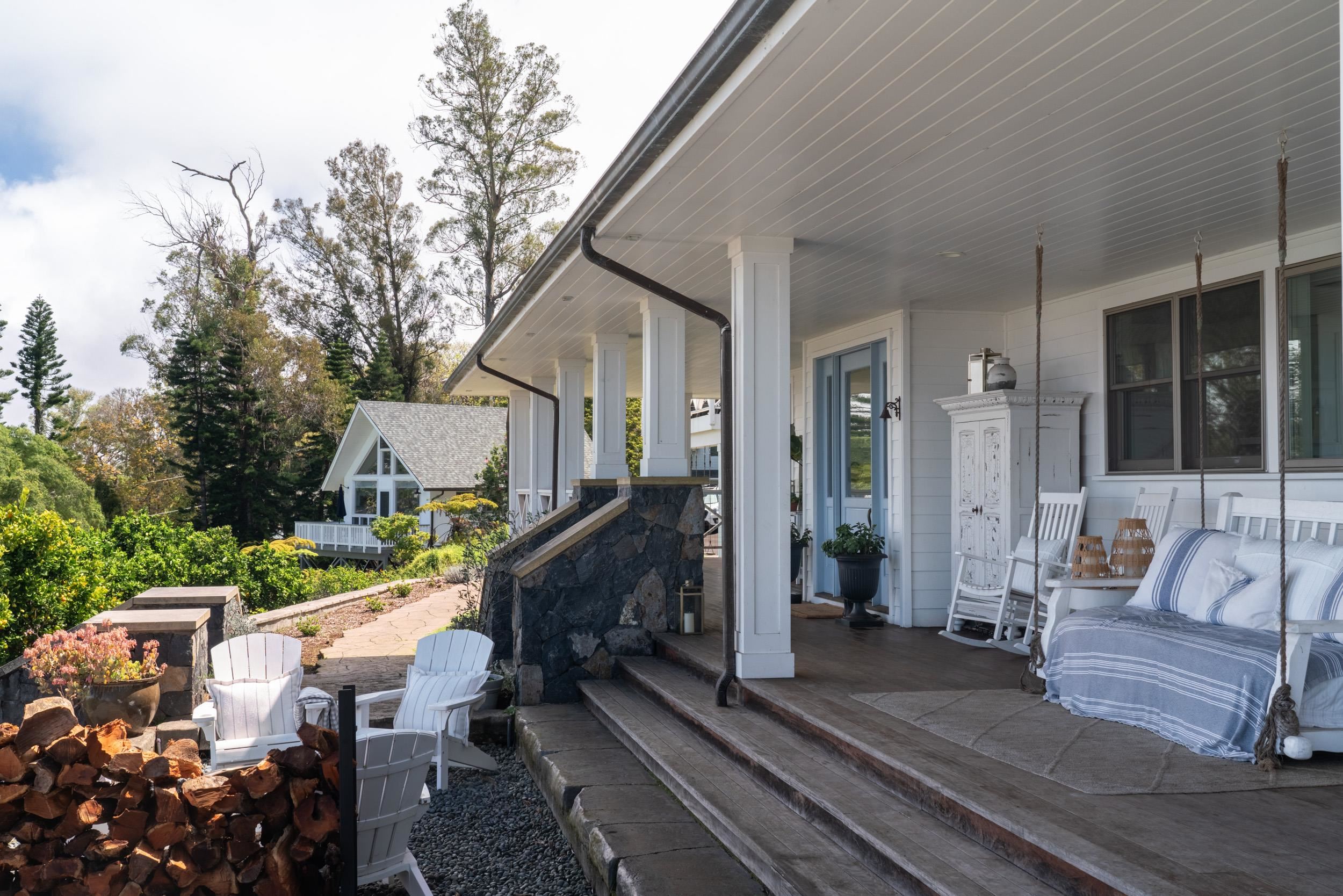 1630 Olinda Road Makawao, HI 96768 - Photo 23 of 50 a view of a house with backyard and porch