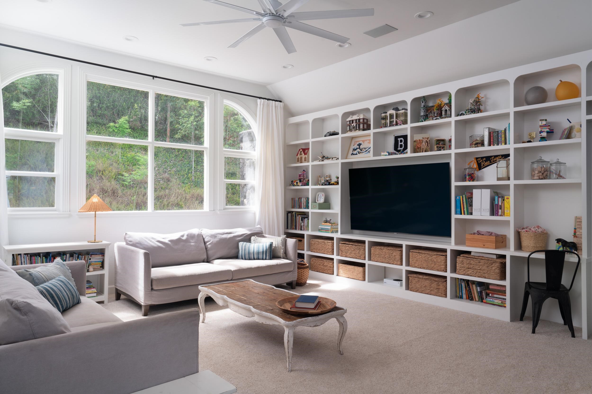 1630 Olinda Road Makawao, HI 96768 - Photo 31 of 50 a living room with furniture windows and a flat screen tv