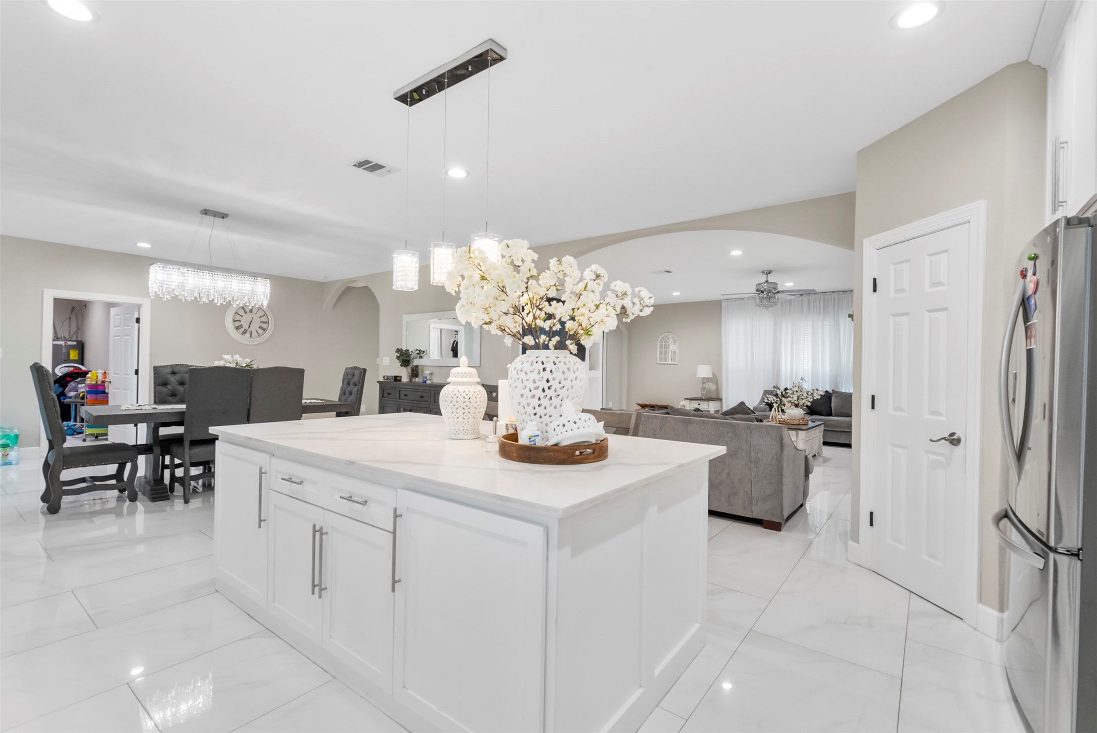 21502 Flint Trail Porter, TX 77365 - Photo 10 of 38 a view of kitchen with sink and living room
