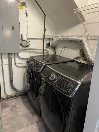 a close view of water heater room