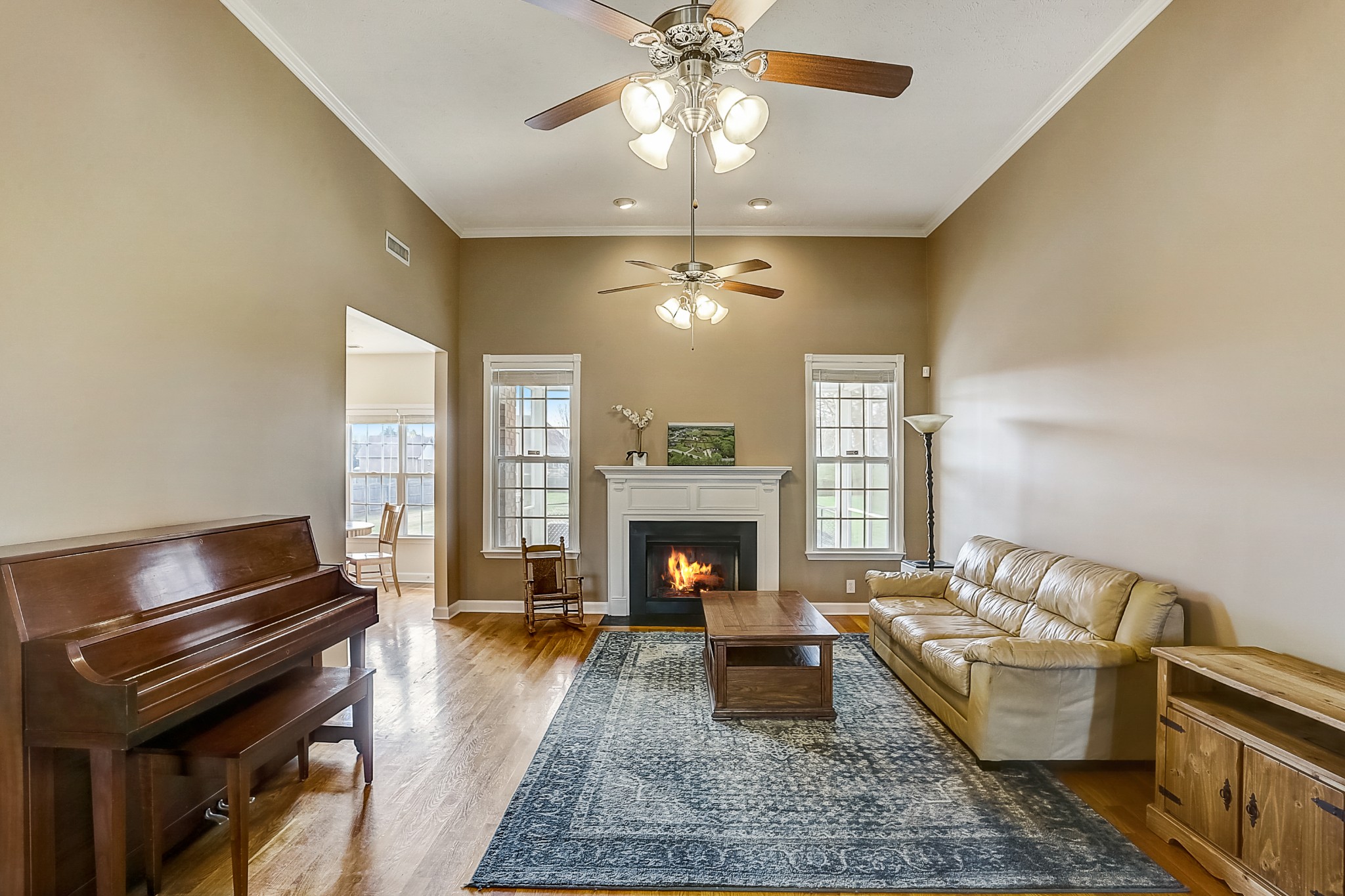 3947 Rowland Road Murfreesboro, TN 37128 - Photo 5 of 50 a living room with furniture and a fireplace