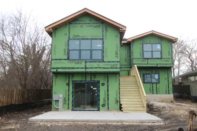 a front view of a house