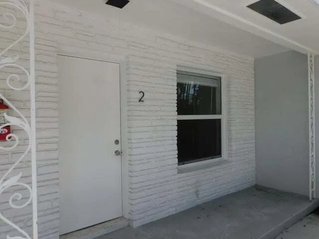 a view of a door of the house