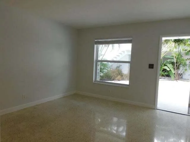 an empty room with a window