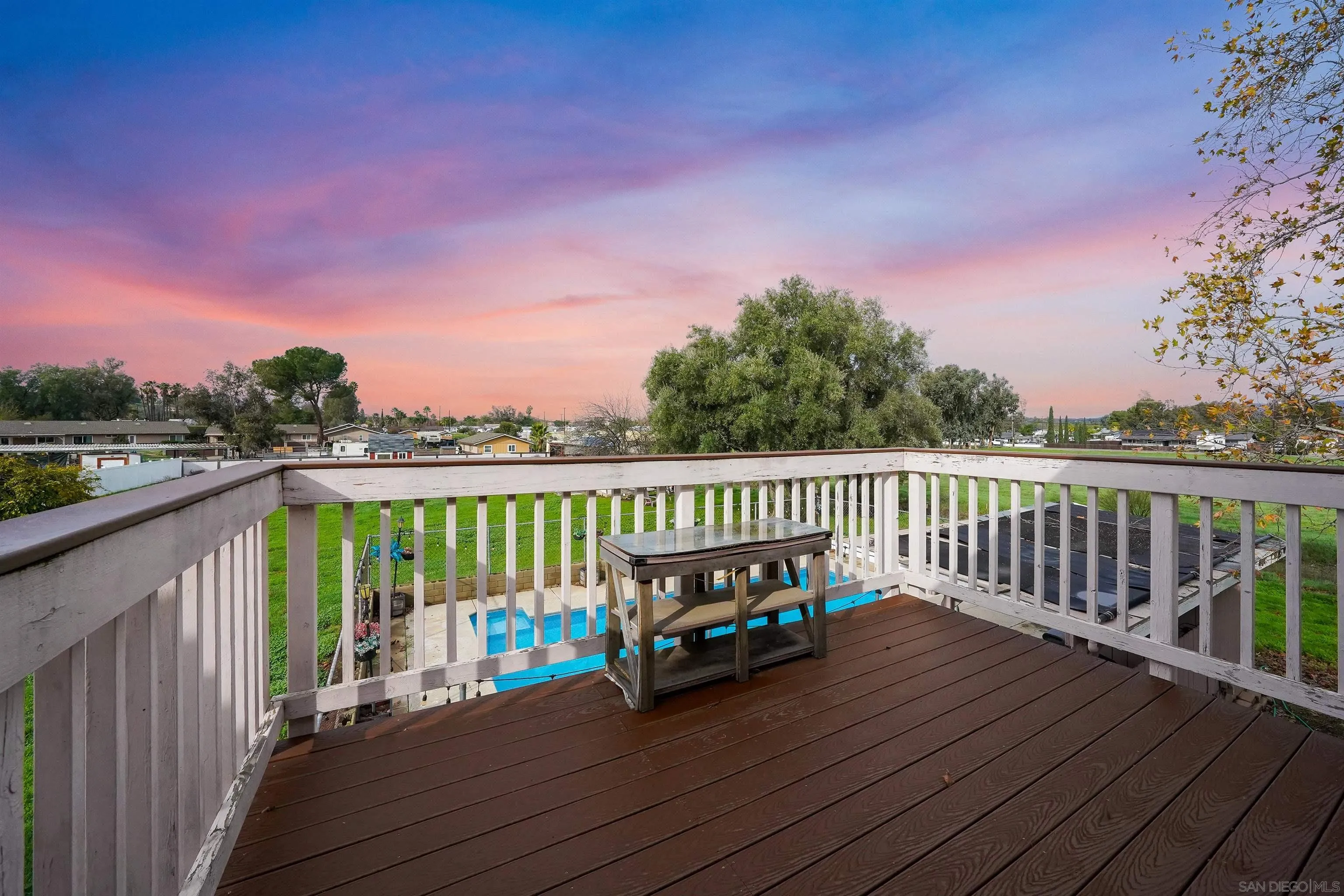 1465 Barnett Road Ramona, CA 92065 - Photo 24 of 43 a balcony with wooden floor and city view
