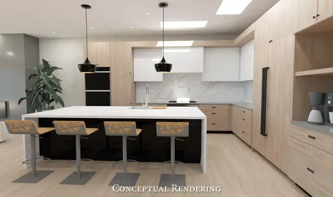 a view of a dining room with furniture a chandelier and wooden floor