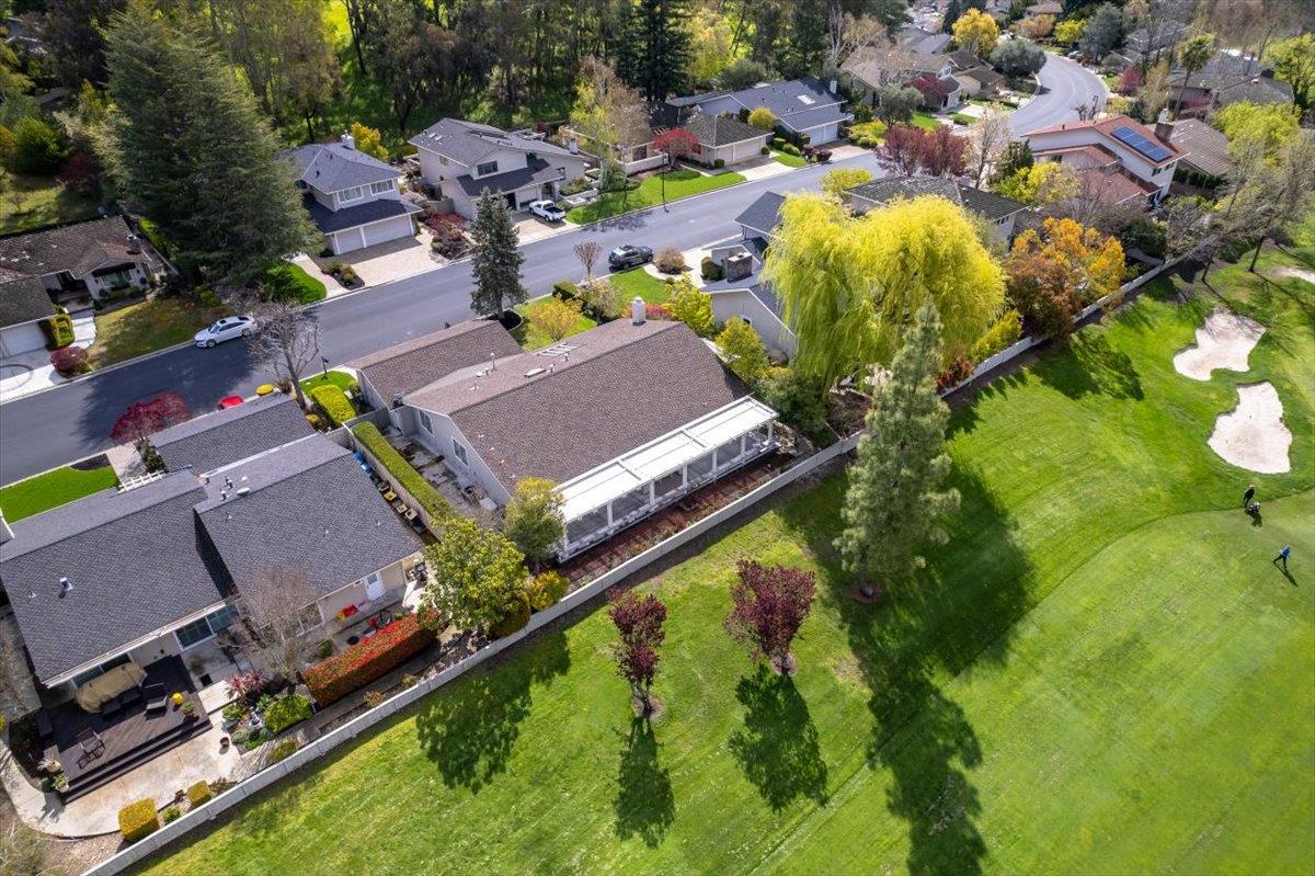 797 St George Road Danville, CA 94526 - Photo 45 of 52 an aerial view of a house with a swimming pool yard and outdoor seating