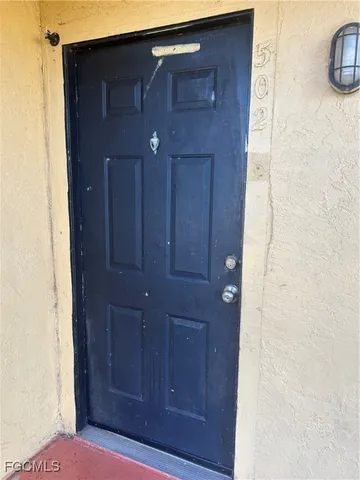 a view of front door