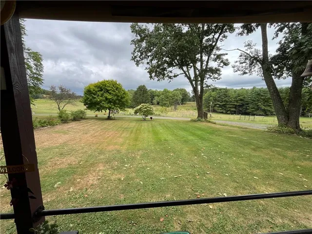 a view of an outdoor space and a lake view