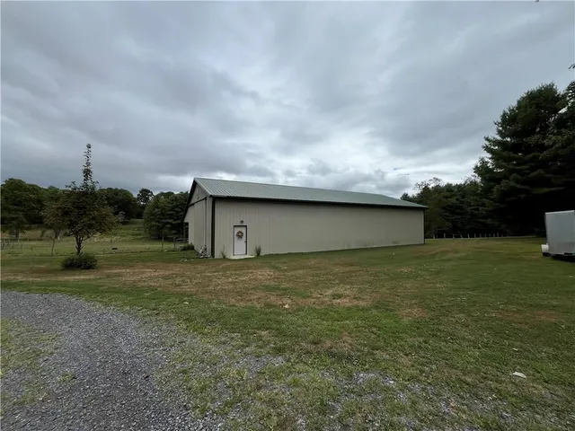 a backyard of a house
