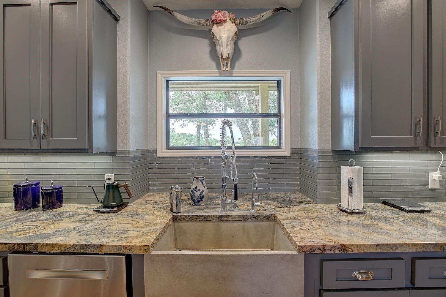1928 Koether Road Carmine, TX 78932 - Photo 14 of 49 Kitchen sink provides an RO feature and kicking views of the pasture along with vast wildlife