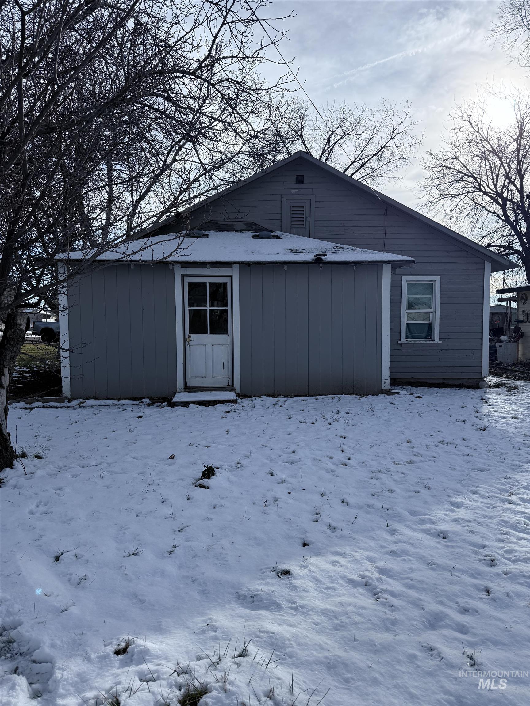 View of snow covered house