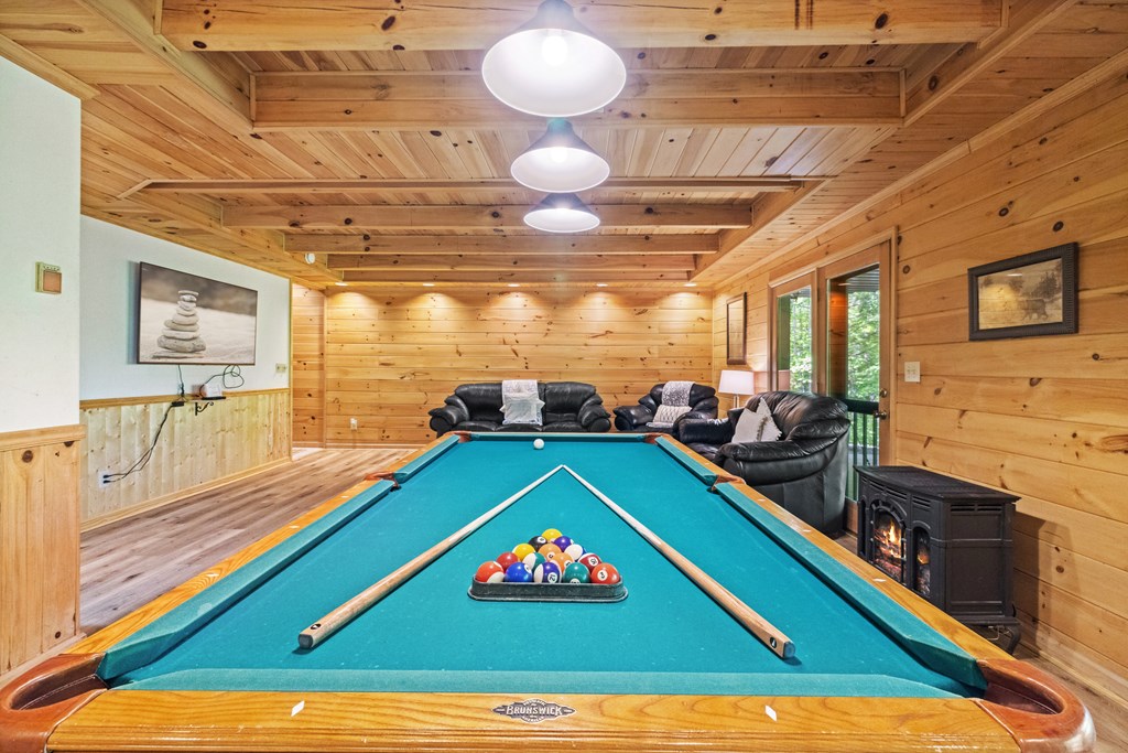 1600 My Mountain Road Morganton, GA 30560 - Photo 27 of 50 a room with pool table and mirrors