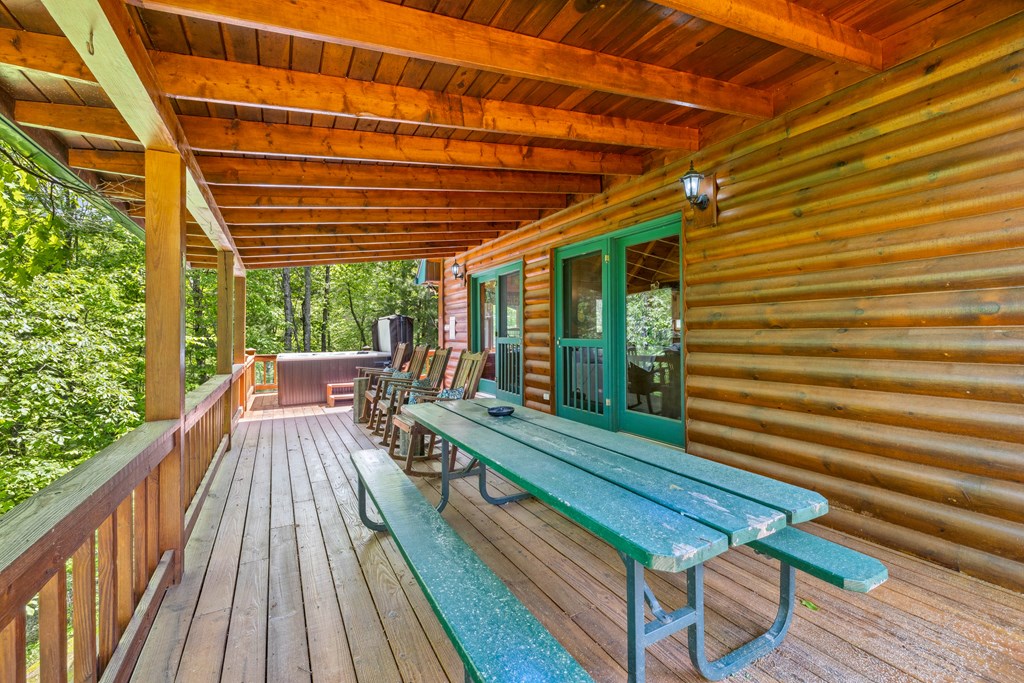 1600 My Mountain Road Morganton, GA 30560 - Photo 36 of 50 a view of balcony with wooden floor and outdoor seating