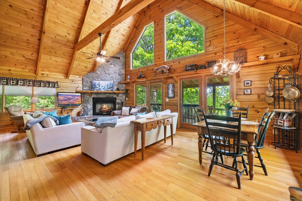 1600 My Mountain Road Morganton, GA 30560 - Photo 7 of 50 a view of a patio with dining table and chairs