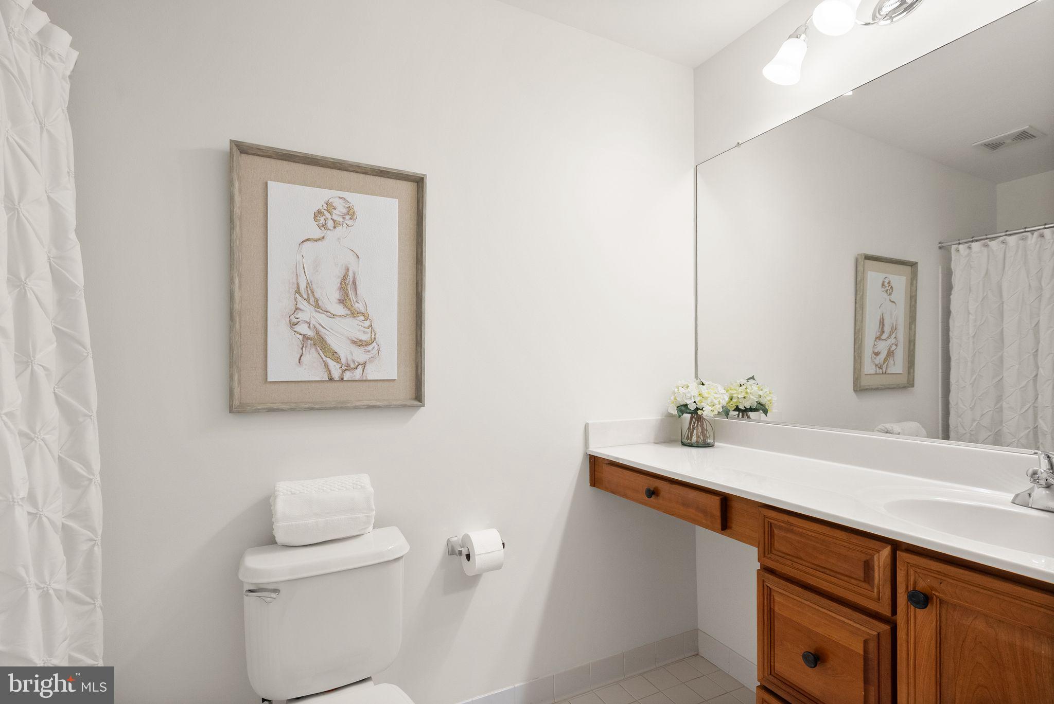 4132 Timber Log Way Fairfax, VA 22030 - Photo 42 of 69 a bathroom with a toilet sink and mirror