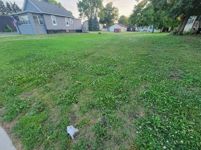 a view of a house with a back yard