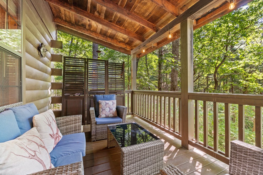 129 Cherokee Drive Blue Ridge, GA 30513 - Photo 16 of 26 a view of balcony with couch