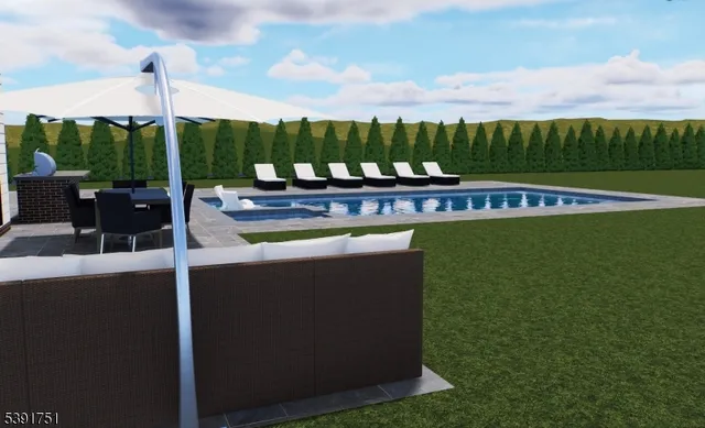 a view of a sitting area with furniture