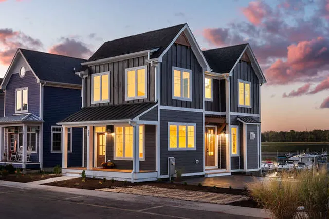 a front view of a house