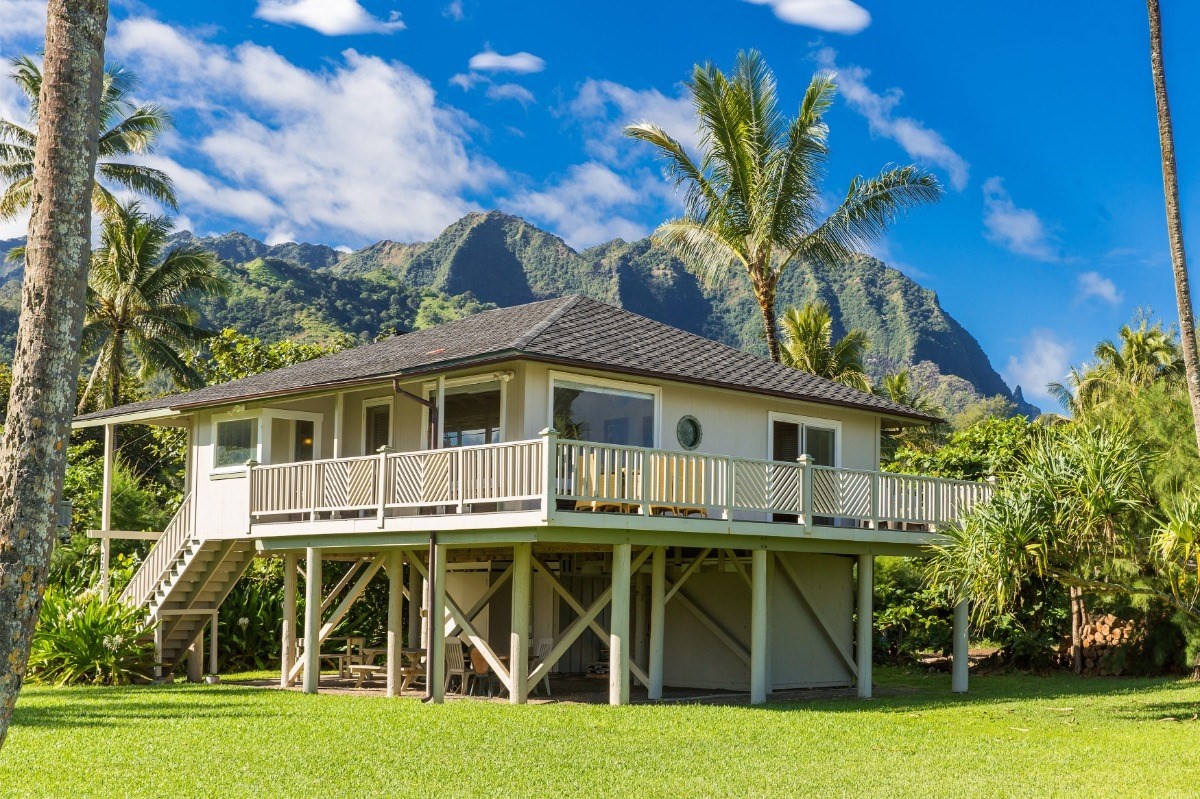 7206 Alamoo Road Hanalei, HI 96714 - Photo 16 of 17 a view of a house with a swimming pool