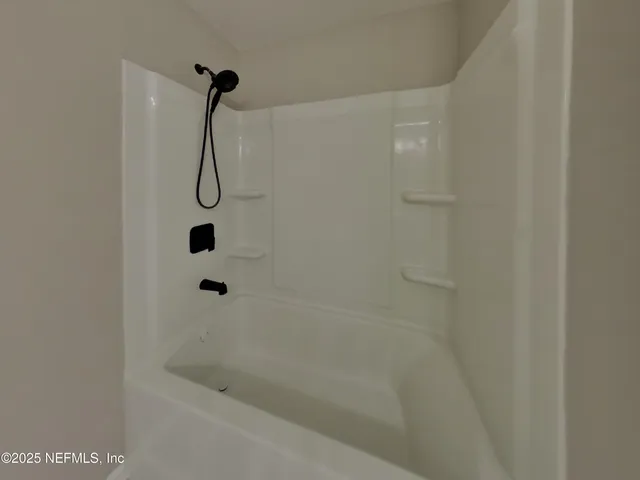 a close up of a bathtub
