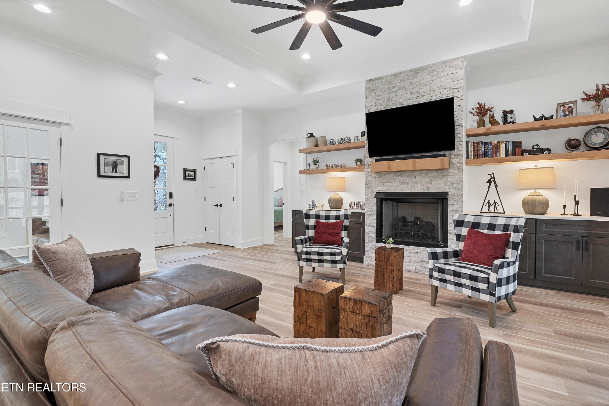 374 Mingo Way Loudon, TN 37774 - Photo 8 of 51 a living room with furniture fireplace and flat screen tv